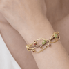 Branch with Gems Cuff Gold Bangle Sterling Silver Bracelet Garden of Desire 