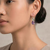 Colour notes Sterling Silver Earring Garden of Desire Prehnite + Amethyst 