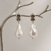 Earth & Pearl Earrings Sterling Silver Earring Garden of Desire 