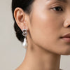 Earth & Pearl Earrings Sterling Silver Earring Garden of Desire 