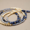 Essence Necklace in Blue lace agate, Sodalite and Pearl Sterling Silver Necklace Garden of Desire 