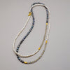 Essence Necklace in Natural Gems Sterling Silver Earring Garden of Desire Labradorite with Pearl 