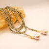 Gems with baroque pearls Sterling Silver Necklace Garden of Desire Labradorite 