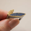 Leaf Silver Ring in Lapis Lazuli Sterling Silver Ring Garden of Desire 