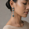 Natural Worlds Within - Moss Agate + Labradorite Sterling Silver Earring Garden of Desire 