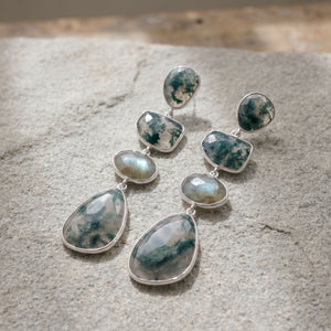 Natural Worlds Within - Moss Agate + Labradorite