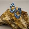 Route Earrings with Pearls and Kyanite Sterling Silver Earring Garden of Desire 