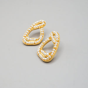 Route Earrings with Pearls and Kyanite
