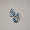 Route Earrings with Pearls and Kyanite Sterling Silver Earring Garden of Desire Silver with Kyanite 