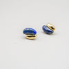 Seed Stone Earrings Sterling Silver Earring Garden of Desire Lapis Lazui and Gold plated Seed 