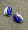 Seed Stone Earrings Sterling Silver Earring Garden of Desire Lapis Lazui and Silver Seed 