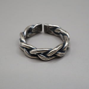 Silver Braided Ring Oxidised Sterling Silver Ring Garden of Desire 