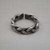 Silver Braided Ring Oxidised Sterling Silver Ring Garden of Desire 