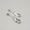 Silver Drop Form Earrings Sterling silver earring Garden of Desire 