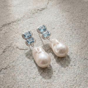 Sky & Pearl Earrings