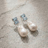 Sky & Pearl Earrings Sterling Silver Earring Garden of Desire 