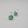 Squares Gems Earrings Sterling Silver Earring Garden of Desire Silver Aventurine 