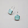 Squares Gems Earrings Sterling Silver Earring Garden of Desire Silver Chalcedony 