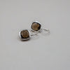 Squares Gems Earrings Sterling Silver Earring Garden of Desire Silver Smokey Quartz 