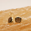 Squares Gems Earrings Sterling Silver Earring Garden of Desire Smokey Quartz 