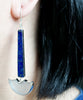 Art Deco Earrings in Silver and Lapis Lazuli Sterling Silver Earring Garden of Desire 