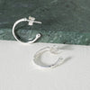 Bamboo Hoops Petite Earrings Sterling Silver Earring Garden of Desire 