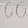 Bamboo Polished Silver Hoops Earrings Sterling Silver Earring Garden of Desire 