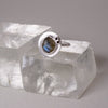 Bud Gems Stud Rings Sterling Silver Ring Garden of Desire Labradorite with Garnet 