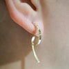 Curve Earrings in Silver and Gold Sterling Silver Earrings Garden of Desire 