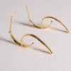 Curve Earrings in Silver and Gold Sterling Silver Earrings Garden of Desire Gold Plated on Silver 
