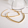 Curve Hoop Earrings in Silver and Gold Sterling Silver Earrings Garden of Desire 