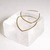 Curve Hoop Earrings in Silver and Gold Sterling Silver Earrings Garden of Desire Gold Plated on Silver 