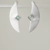 Curve Silver Earrings with Gems Sterling Silver Earring Garden of Desire Apatite 