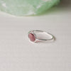 Dew Drops of Gems Rings Sterling Silver Ring Garden of Desire Pink Tourmaline 6 