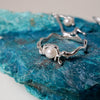 Fluidity Pearl Ring Sterling Silver Earring Garden of Desire 