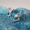 Fluidity with Pearls Drop Earrings Sterling Silver Earring Garden of Desire 