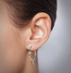 Fluidity with Pearls Earrings Sterling Silver Earring Garden of Desire 