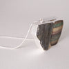 Fluorite and Labradorite Silver Pendant Sterling Silver Necklace Garden of Desire 