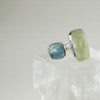 Form Double Stone Ring Sterling Silver Ring Garden of Desire Prehnite and Flourite 