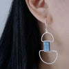 Form Silver Earrings in Gemstones Sterling Silver Earring Garden of Desire 