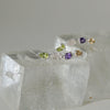 Gems Climber Earrings Sterling Silver Earring Garden of Desire Citrine/Amethyst/Rainbow Moonstone/Prehnite 