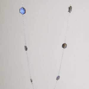 Hex Necklace in Semi-Precious Stones Sterling Silver Necklace Garden of Desire 