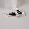 Kandinsky Series Earrings Sterling Silver Earring Garden of Desire Onyx 