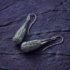 Khmer Silver and Grey Sandstone Earrings Sterling silver earring Garden of Desire 