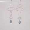 Kite Silver Earrings with Gems Sterling Silver Earring Garden of Desire Apatite 