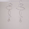 Kite Silver Earrings with Gems Sterling Silver Earring Garden of Desire Rainbow Moonstone 