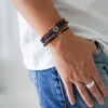 Lapis Lazuli + Wood Bracelet Sterling Silver Bracelet Garden of Desire 