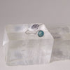 Leaf and Stone Sterling Silver Ring Garden of Desire Apatite 