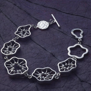 Lotus Pod Bracelet Sterling Silver Bracelet Garden of Desire 