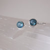 Lotus Seed Silver Earrings with Gems Sterling Silver Earring Garden of Desire Apatite 